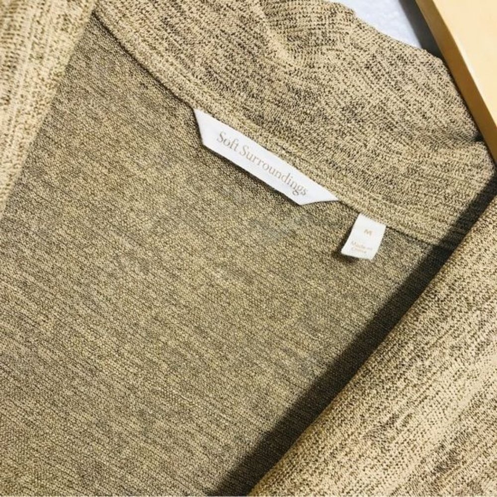 Soft Surroundings Kerry Knit Cowl Neck Midi Dress Oatmeal Size M - Picture 9 of 9